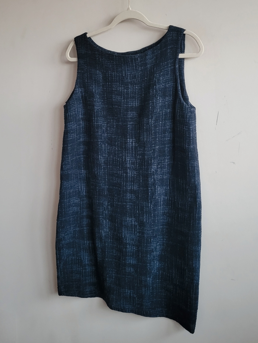 Eileen Fisher Crosshatch‎ Cotton & Tencel Stretch Dress - Picture 3 of 6